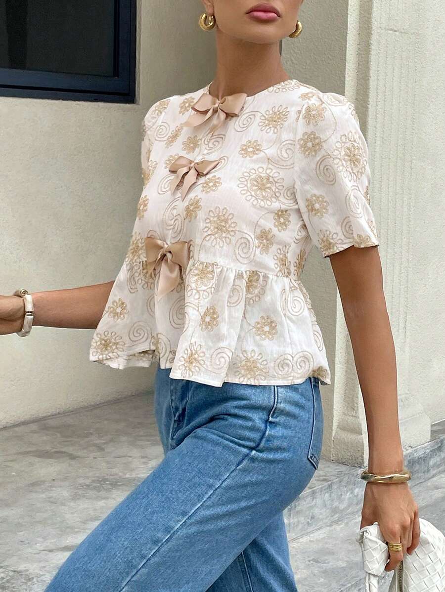 Serisse 女士短袖衬衫，夏季时尚