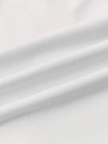 女士休闲海星、贝壳、贝壳印花短袖短款 T 恤，适合夏季度假 - 白色 - 查看 3