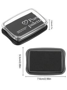 Permanent Fabric Ink Pad, Craft Fingerprint Ink Pad, DIY Washable Stamp Ink Pad For Paper And Wood Craft - Black - View 6