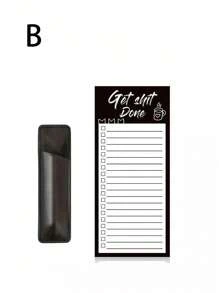 Blocs de notas para lista de la compra con diseño divertido, blocs magnéticos para refrigerador con 1 pieza de soporte para bolígrafo, bolsa magnética para marcadores - Para listas de compras y pendientes (sin bolígrafo)