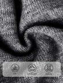 Elaquor 秋冬大码休闲修身针织连衣裙