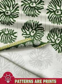 SHEIN Clasi 2 件套女士休闲简约花卉图案服装，适合夏季