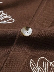 Chillumni Men's Casual Button Up Loose Fit Long Sleeve Cardigan