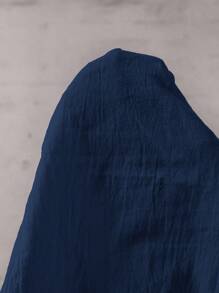 EMERY ROSE 女士休闲纯色开衩无袖衬衫 女士无袖上衣 海军蓝背心 女士无袖上衣 女士棉质背心 女士夏季上衣 深蓝色背心 - 藏蓝色 - 查看 4