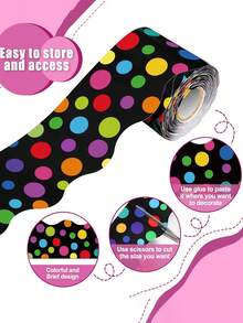 1 قطعة حافة لوحة نشرة سوداء، 32.8 قدم من الحواف المموجة السوداء لوحة النشرة، السبورة البيضاء، لوحة الفلين، الخزانة، ديكور الغرفة، ديكور المكتب، وديكور الفصل الدراسي للعودة إلى المدرسة - متعدد الألوان - مشاهدة 3