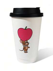 TOM & JERRY X SHEIN Mouse Print Paper Cup, Cartoon Design Party Cup - Multicolor - View 1