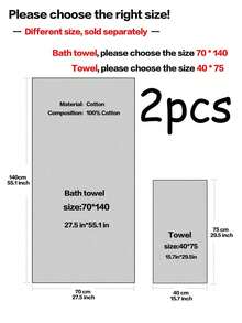 SHEIN QIBHI 1/3 Pcs Plain Color Satin Bath Towel, Absorbent & Soft, Bathroom Towel Back To School For Beauty Salon Home Bathroom