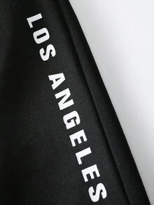 Teens' Multi-Combination Casual Waistband Drawstring Letter Print Jogger Sweatpants Chic Outfits For Autumn/Winter Fall