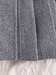 Blommig grå 3D-rosettdekor Rund hals Långärmad Varm & Mysig Spädbarnsflicka Elegant Rosettkrage Fram Öppen Långa Ytterkläder, Höst/Vinter Babyflicka Vinterkappa Babyflicka Kappa Småbarnsflicka Vinterkappa Flickor Vinterkappa Babyflicka Överkappa Höst - Grå - Visa 6