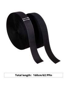 1.6/2/3m Multi-Functional Hook-And-Loop, Hook And Loop Fastener With Buttons For Shoes And Clothes - Black - View 7