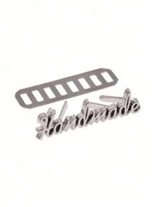 10 Nhãn kim loại chữ cái thủ công cho quần jean, giày dép, nhãn quần áo, thẻ thủ công, ví, túi xách, đồ da, phụ kiện tự làm - Nhiều màu - Xem 12