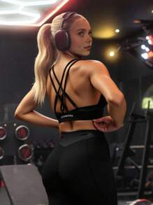 Innovista 女士奢华自然色调亮面运动套装精致设计健身服运动装训练透气运动短款上衣文胸搭配紧身裤手机卡口袋下装金属两件套日常瑜伽骑行服 HIIT 办公室到法院早午餐到健身房功能运动休闲全天弹力运动服秋季舒适运动露背有氧跑步