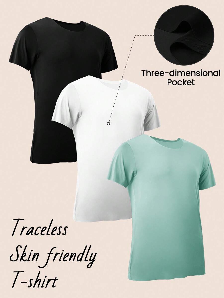 Set de 3 camisetas de hombre de unicolor - Multicolor - Ver 1