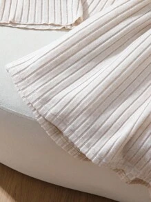 少女正装通勤背心+百褶裙针织套装 - 杏色 - 查看 3