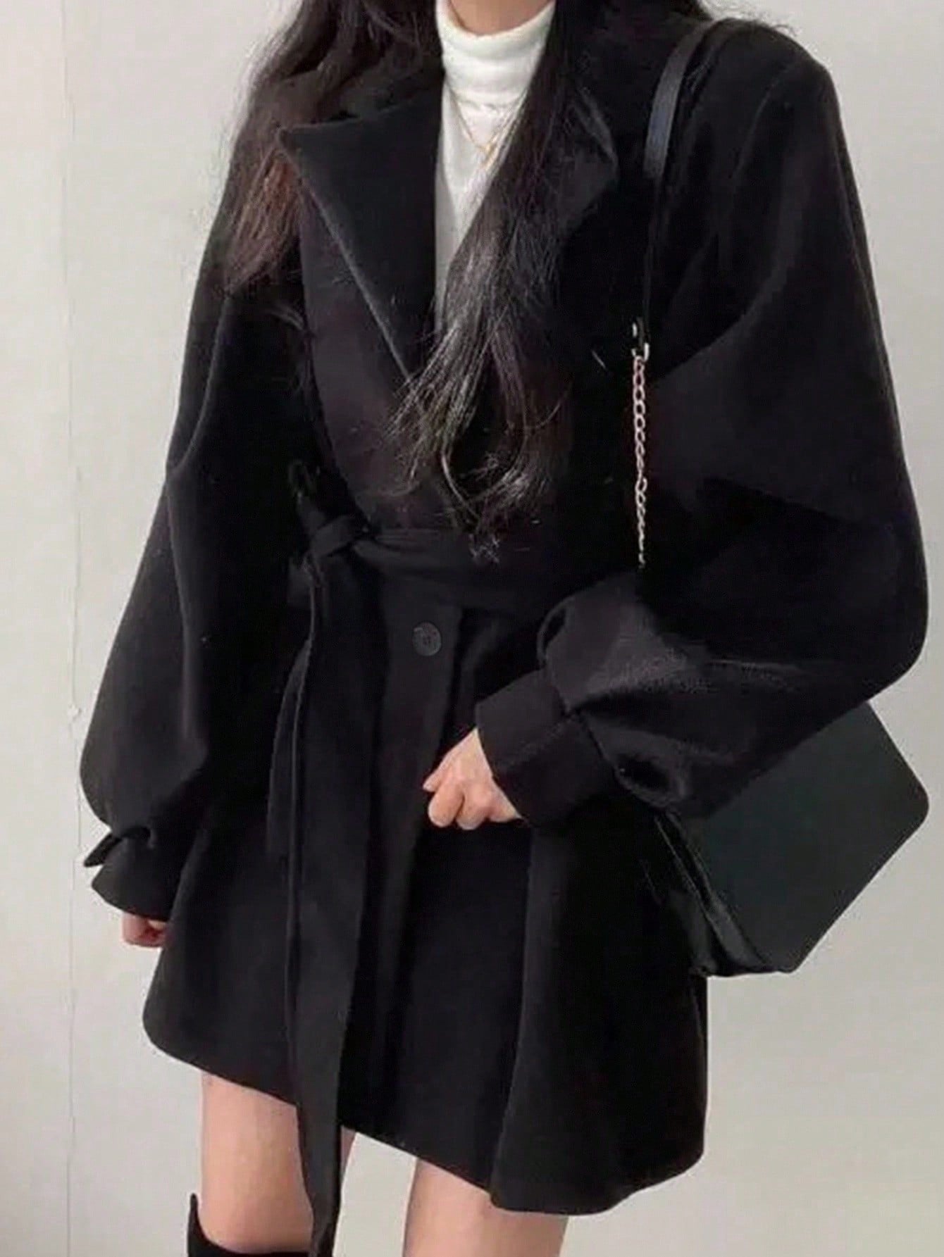 INAWLY جاكيت نسائي أنيق وجذاب ذو أكمام طويلة وأربط...