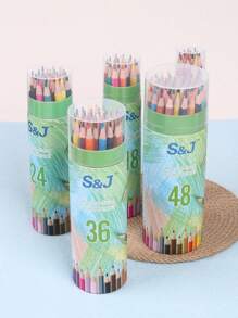 12/18/24/36/48色高品质彩色铅笔，适合学生和成人，日常绘画创作，可作为送给朋友或亲戚的礼物，适合儿童开学季 - 彩色鉛筆套裝 - 查看 9