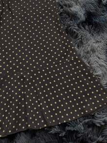 Rina Fox 女式撞色蕾丝蝴蝶结装饰波尔卡圆点印花抹胸迷你连衣裙 - 棕色 - 查看 4