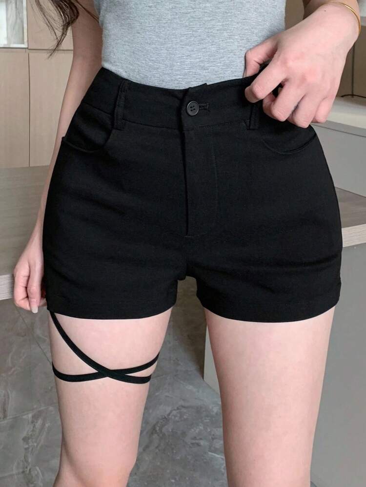 Women's Lace-Up Shorts Summer