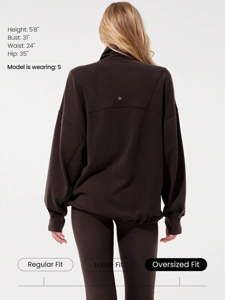 SoftCalm Modal Chill Days Oversized Silky Smooth Breathable Wide Collar Drawstring Hem Zip-Up Jacket Daily Casual Wear Spring Summer