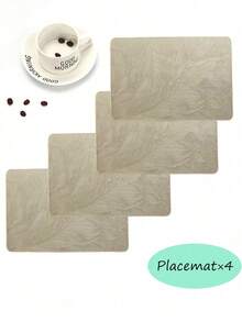 SHEIN 1-8 miếng lót đĩa PVC hình chữ nhật đơn giản, có thể giặt, dễ vệ sinh, có thể lau chùi, không trơn trượt, chịu nhiệt, miếng lót bàn ăn, màu Acacia ngọt ngào, miếng lót đĩa thanh lịch, cách bày bàn, miếng lót bàn bếp, trang trí tiệc cưới ngày lễ - Nhiều màu - Xem 18