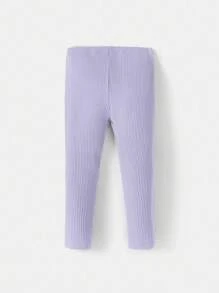 SHEIN 秋冬时尚可爱少女打底裤 - 黑色 - 查看 11