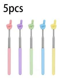 Teacher Specific Telescopic Teaching Whip, Classroom Blackboard Indicator Stick, Student Reading Tracking Guide Rod - Multicolor - View 9