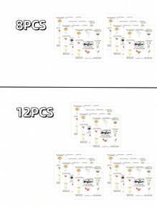 4Pcs/8Pcs/12Pcs/ Funny Birthday Wine Bottle Label For Him Elder, Rude Birthday Wine Stickers For Dad And Grandpa, Wine Bottle Stickers For Party Decoration - Multicolor - View 6