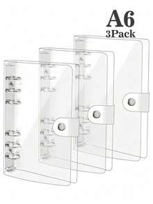 SHEIN 1 创意账本，PVC，触感活页本，笔记透明笔记本外壳 - 無色 - 查看 16