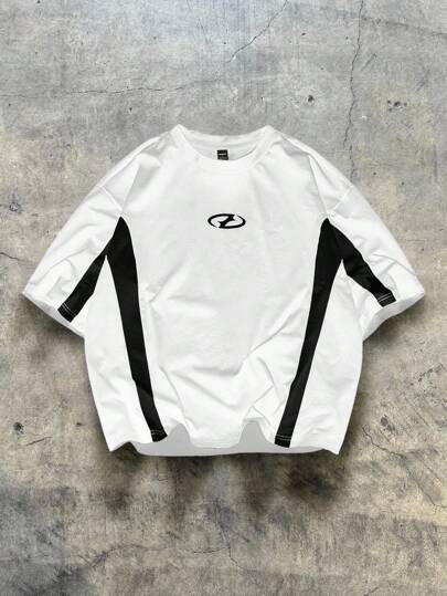 EASEVO 大码男士休闲针织圆领短袖T恤，适合夏季