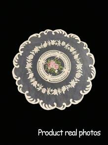 1/4pcs Polyester Embroidered Placemats For Kitchen, Dining Room, Table Decoration, Heat Insulation, Anti-Scratch, Anti-Dust, Suitable For Wedding, Party, Gift, Birthday, Christmas - White - View 24
