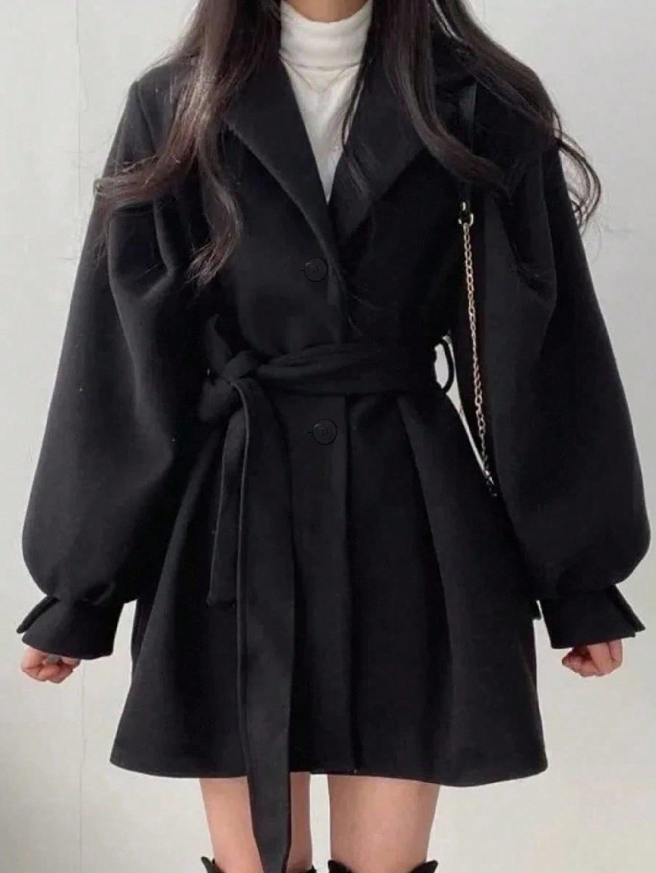 INAWLY جاكيت نسائي أنيق وجذاب ذو أكمام طويلة وأربط...