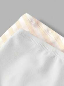 SHEIN EZwear Bộ 2 áo ống sọc vàng trắng thường ngày cho nữ - Nhiều màu - Xem 8