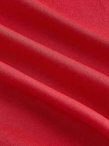 SHEIN MOD 大码女式复古红色3D花卉装饰吊带背心 - 紅色 - 查看 3