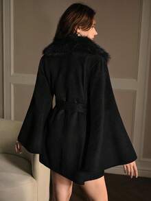 MOTF PREMIUM Mantel Wol Berikat - Hitam - View 5