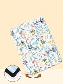 TOM & JERRY X SHEIN 时尚可爱的卡通老鼠和猫印花垫套 - 彩色 - 查看 4