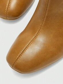 CUCCOO BIZCHIC Giày bốt cổ cao đế dày cơ bản mới cho nữ - màu nâu - Xem 7