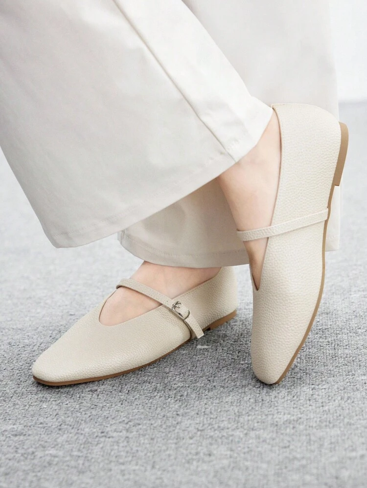 CUCCOO BIZCHIC Women's Fashion Commuter Versatile Casual Mary Jane Flat Shoes For Christmas Spring Shoes