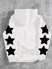 SHEIN Bolty Christian 男童白色长袖卫衣，印有“与神同行”图案，适合秋冬季穿着。 - 白色 - 查看 2