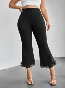 Firerie Pantalones acampanados de talle alto de malla en contraste
