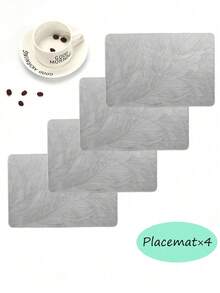 SHEIN 1-8 miếng lót đĩa PVC hình chữ nhật đơn giản, có thể giặt, dễ vệ sinh, có thể lau chùi, không trơn trượt, chịu nhiệt, miếng lót bàn ăn, màu Acacia ngọt ngào, miếng lót đĩa thanh lịch, cách bày bàn, miếng lót bàn bếp, trang trí tiệc cưới ngày lễ - Nhiều màu - Xem 16