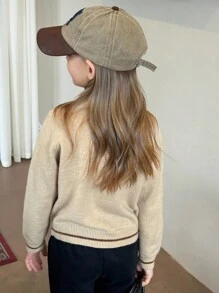 DAZY Tween Girls Cardigan Fall/Winter - Apricot - View 2