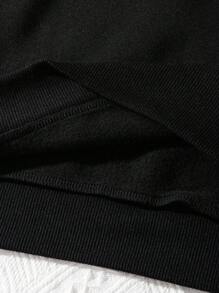 EMERY ROSE Women's Fashion Sweatshirt 'GAME DAY' Slogan Letters Pattern Printed Round Neck Sweatshirt Pullover Fall - Black - View 5