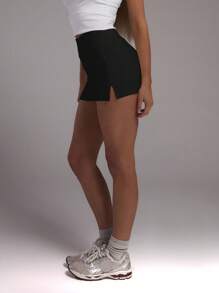 Musera Sport Minifalda deportiva de ajuste ceñido con dobladillo dividido, para pádel, raquetbol, pickleball, tenis, gimnasio y fitness