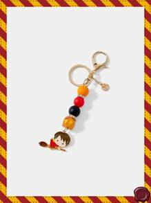 HARRY POTTER X SHEIN 1 件魔法学院人物图案硅胶串珠钥匙扣、包包吊坠配件、汽车钥匙防丢挂饰、送给朋友的礼物 - 紅色 - 查看 2