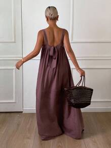 DAZY Women's Loose Midi Slip Dress, Summer - Mauve Purple - View 6