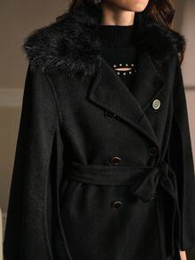 MOTF PREMIUM Mantel Wol Berikat - Hitam - View 3