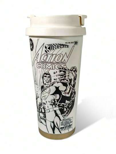 SUPERMAN X SHEIN Figure Graphic Water Bottle - Premium SUS316 Vacuum Flask, 24 Hour Temperature Retention