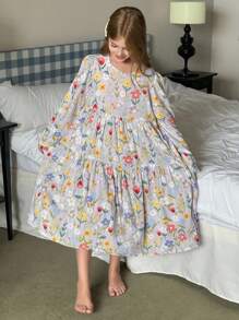 Hapijoa Tween Girls Casual Home Clothes Pajamas, Fall - Grey - View 3