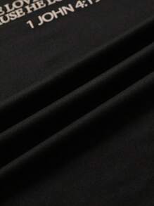 Manfinity Dauomo 耶稣爱你 T 恤、耶稣 T 恤、基督教衬衫、美学服饰、圣经名言衬衫、耶稣 T 恤、基督教商品、舒适多彩圆领男士图案印花 T 恤