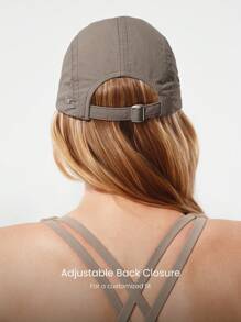 GLOWMODE Lightweight 5 Panel Cap With Reflective Handsewn Logo Workout Daily Casual Fall Winter - 卡其色 - 查看 2